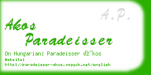 akos paradeisser business card